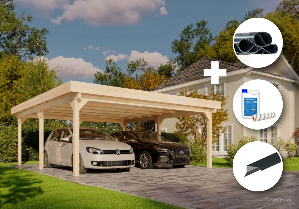 Komplettset - Alpholz Doppelcarport Olaf Unkategorisiert online kaufen