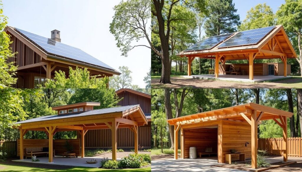 Holz-Carports Solaranlagen Konstruktionsarten